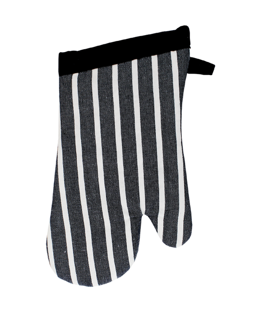 Onyx Pinstripe Designer Oven Mitt