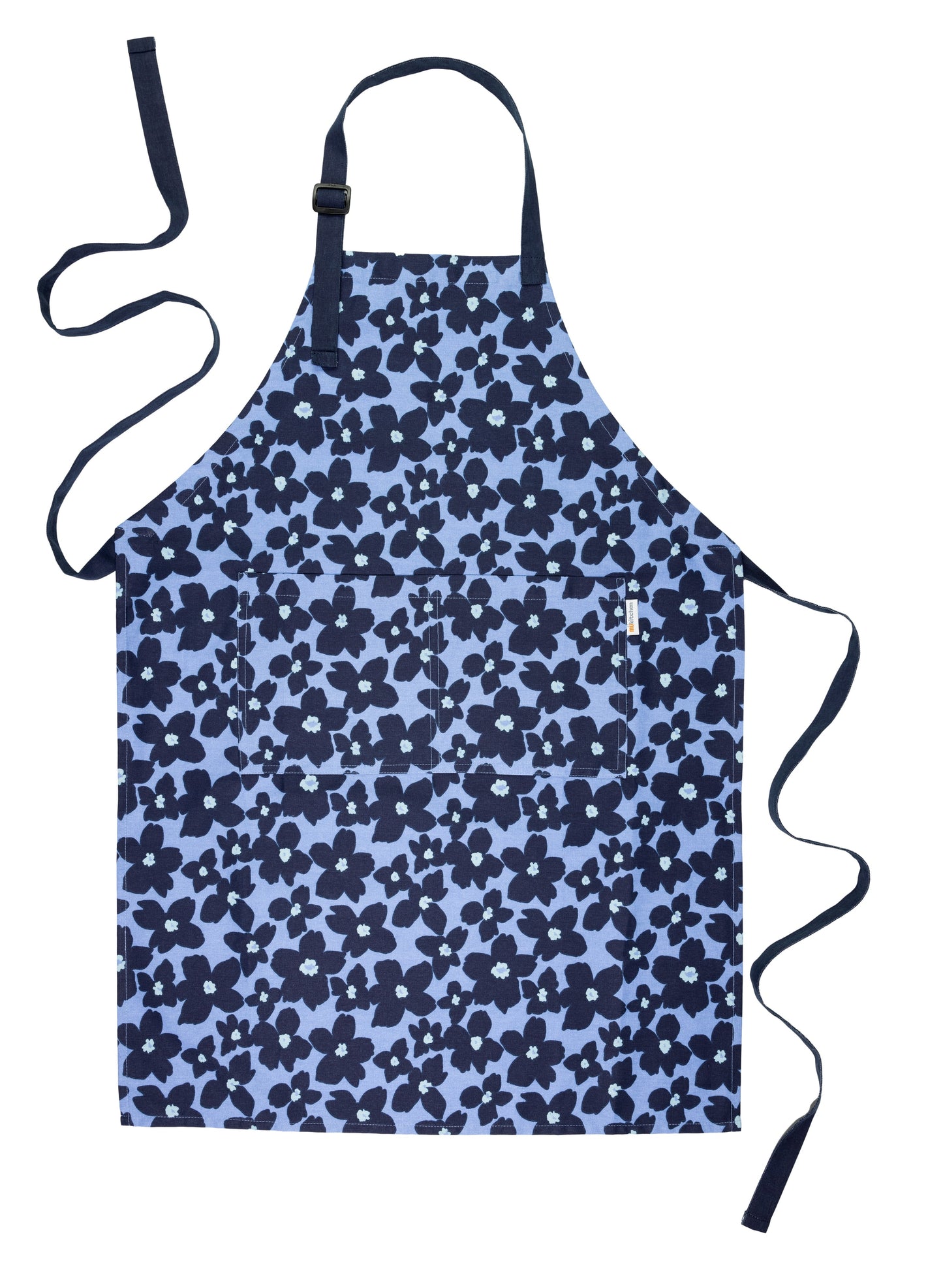 Periwinkle Floral Designer Chef Apron
