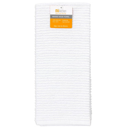 White Ridged Towel