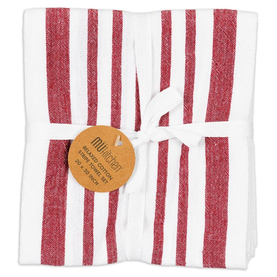 Garnet Relaxed Stripe Towel Set/2