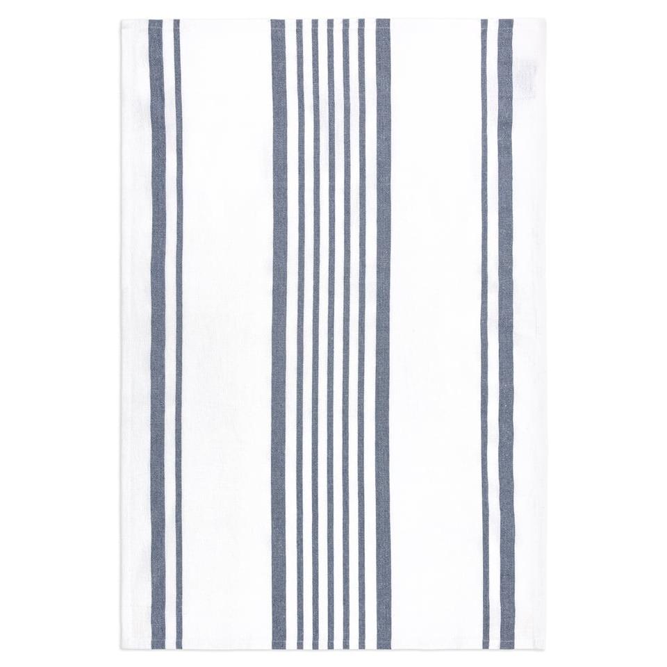 Stonewash Blue Relaxed Stripe Towel Set/2