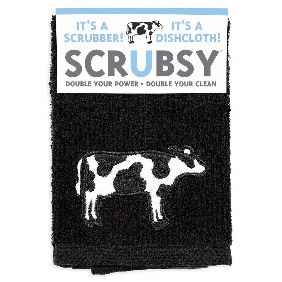 B/W Cow SCRUBSY® Cloth