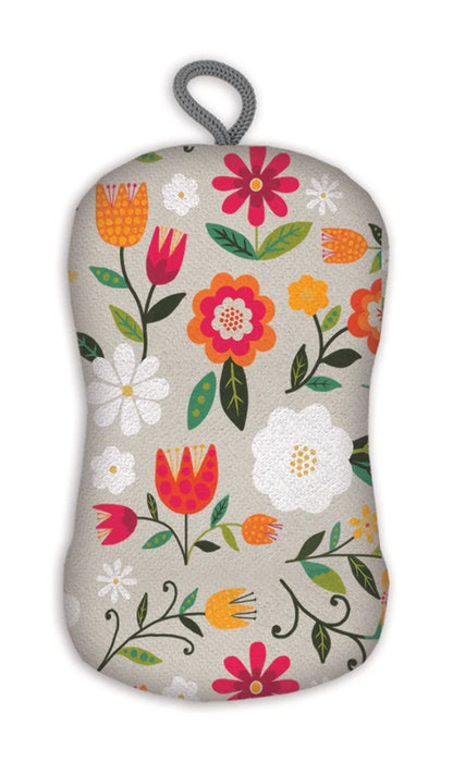 Retro Floral Designer Scrub Sponge