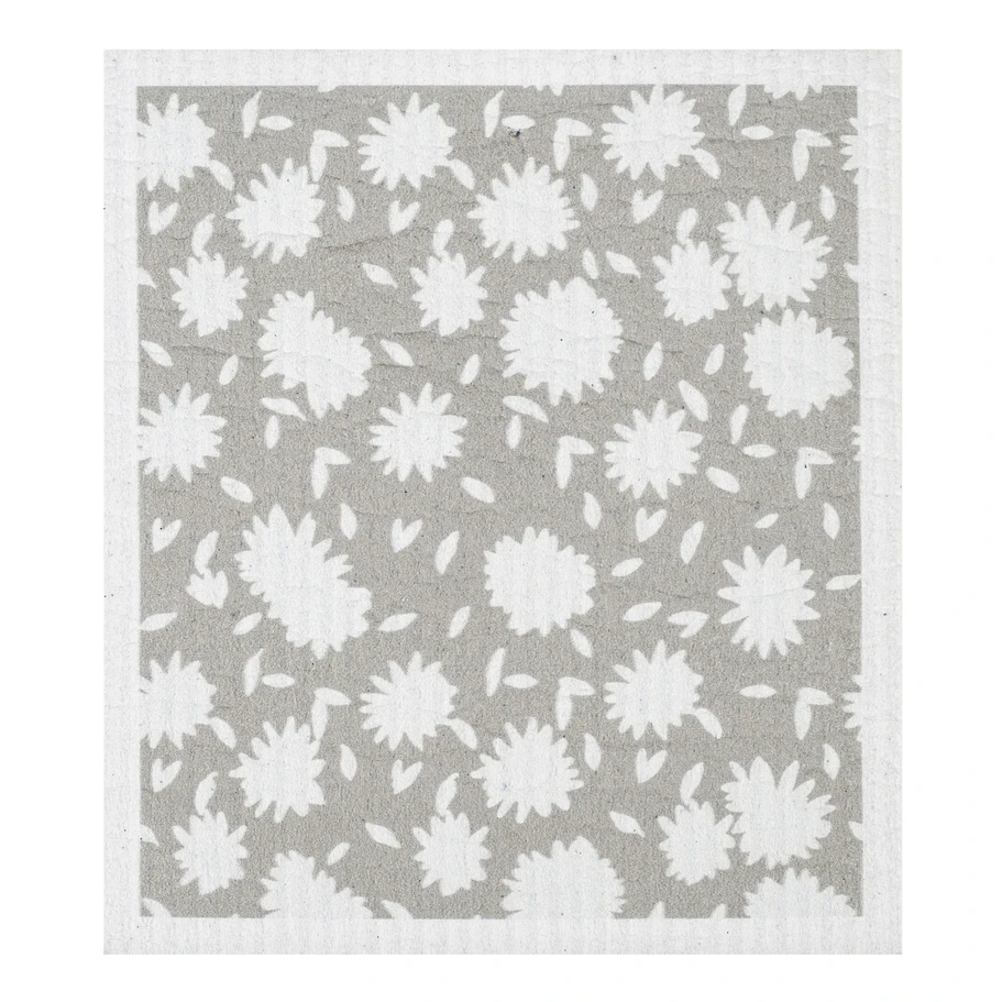 Aster Gray Designer Sponge Cloth