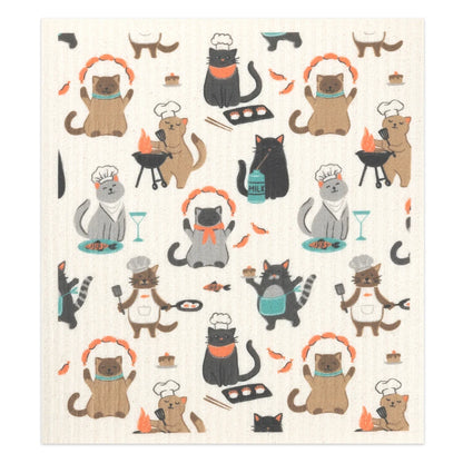 Culinary Cats Swedish Dishcloth