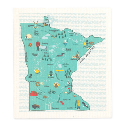 MN State Icons Swedish Dishcloth