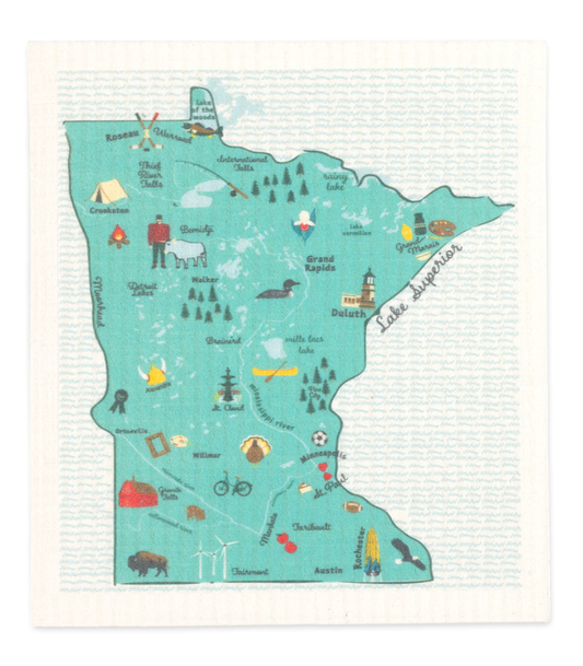 MN PRIDE State Icons Sponge Cloth