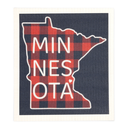 MN Plaid Swedish Dishcloth