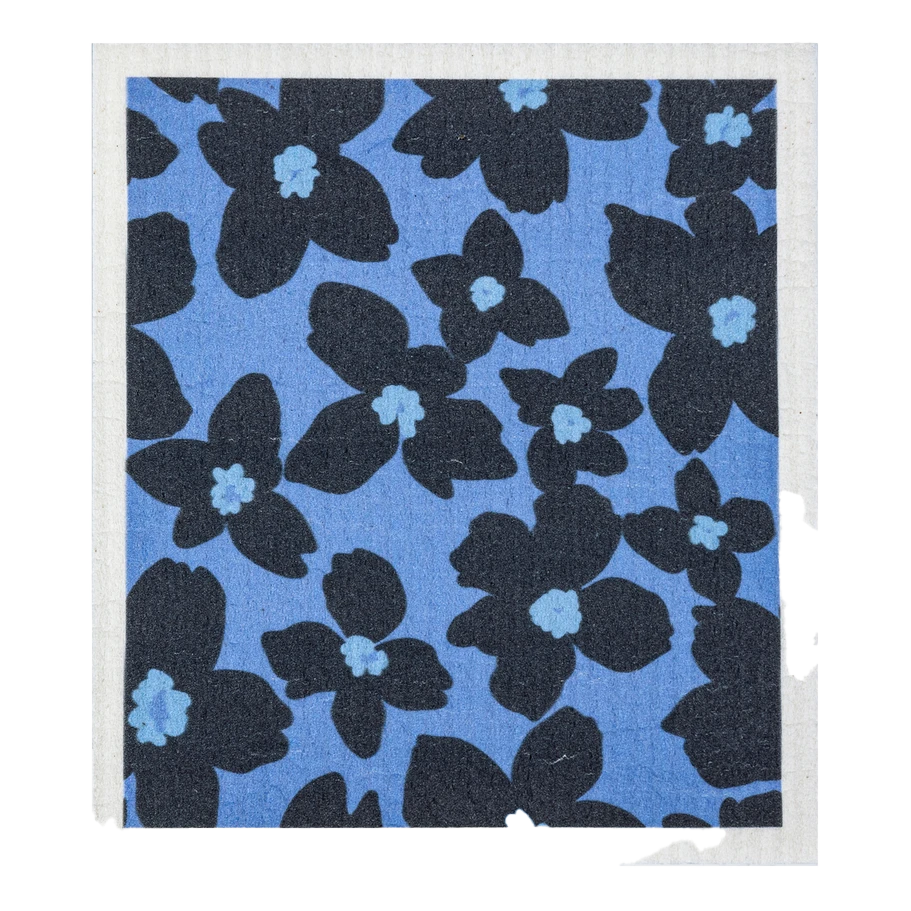 Periwinkle Floral Designer Sponge Cloth