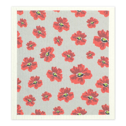 New Poppy Swedish Dishcloth