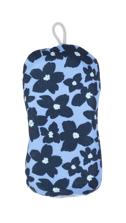 Periwinkle Floral Scrub Sponge