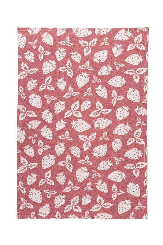 Strawberry Patch Jacquard Woven Towel