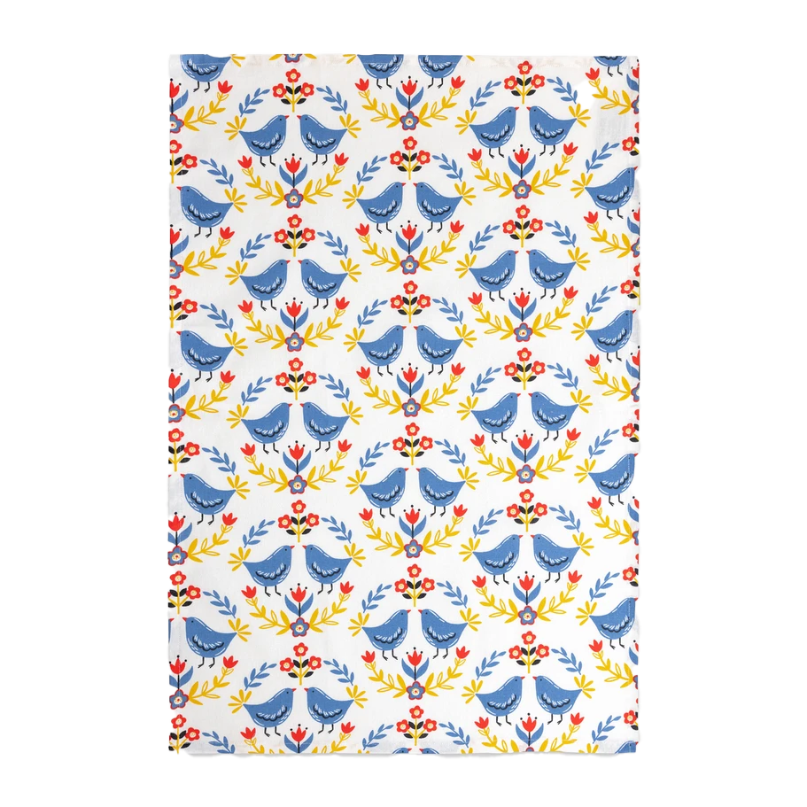 Scandi Birds Designer Towel