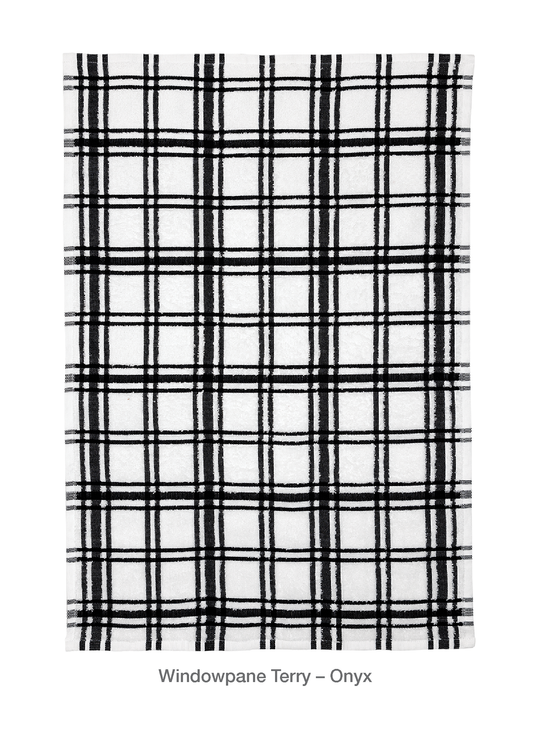 Onyx Windowpane Terry Towel