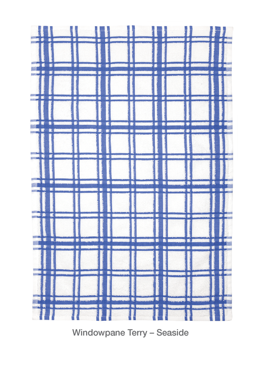 Seaside Windowpane Terry Towel