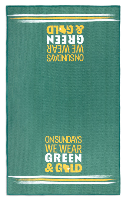 Green & Gold VIBE® Towel