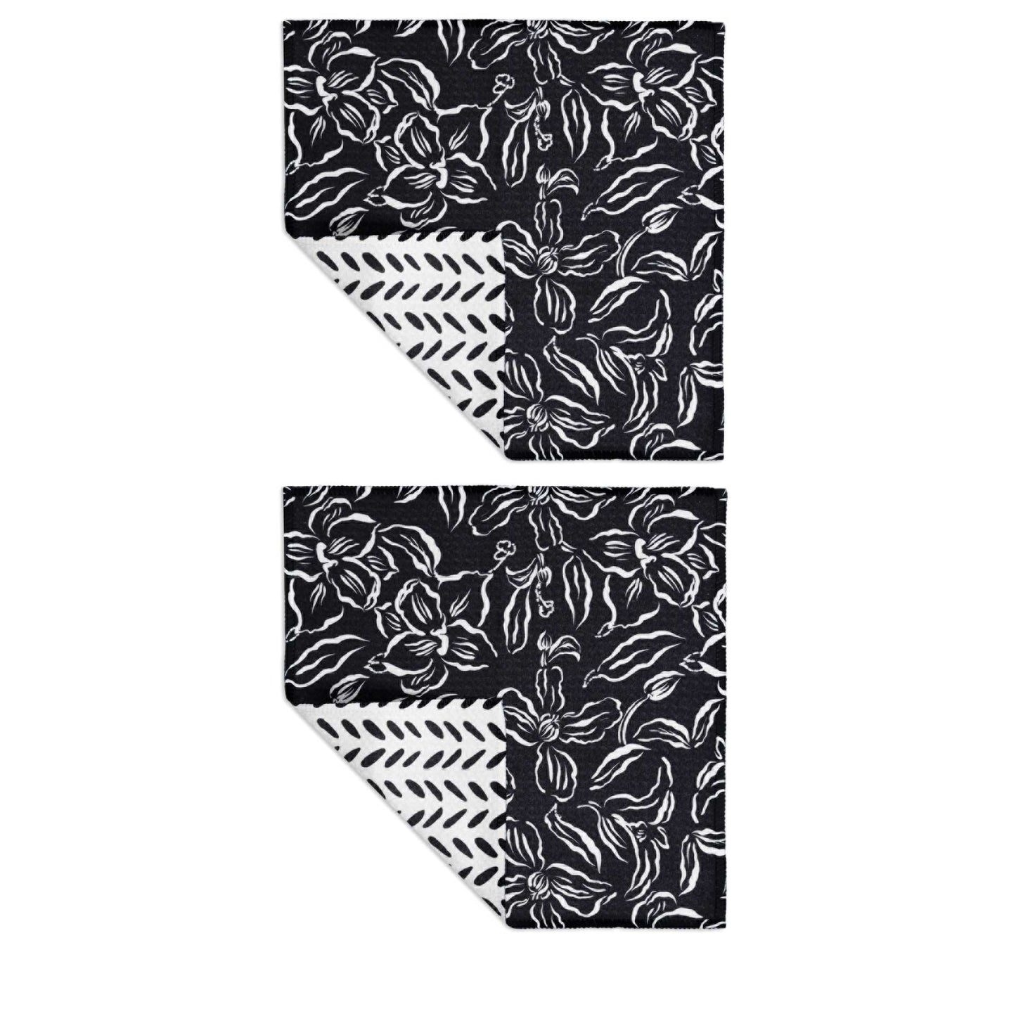 Black Floral VIBE® Cloth Set/2