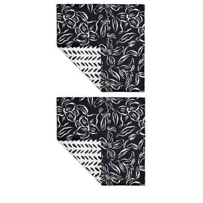 Black Floral VIBE® Cloth Set/2