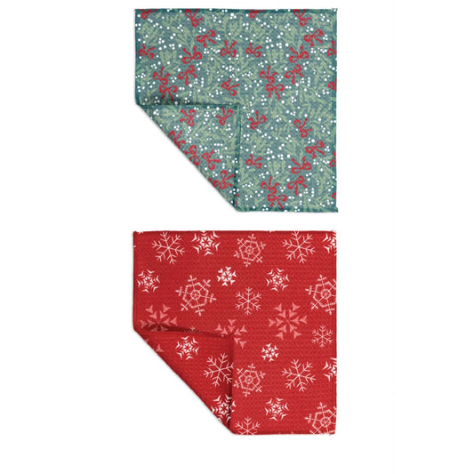 Snow/Mistletoe VIBE Cloth Set/2