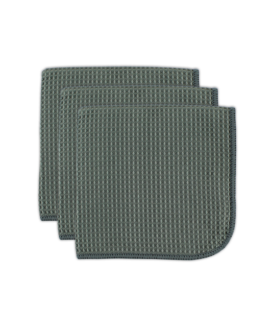 Cadet Gray Waffle Weave Cloths