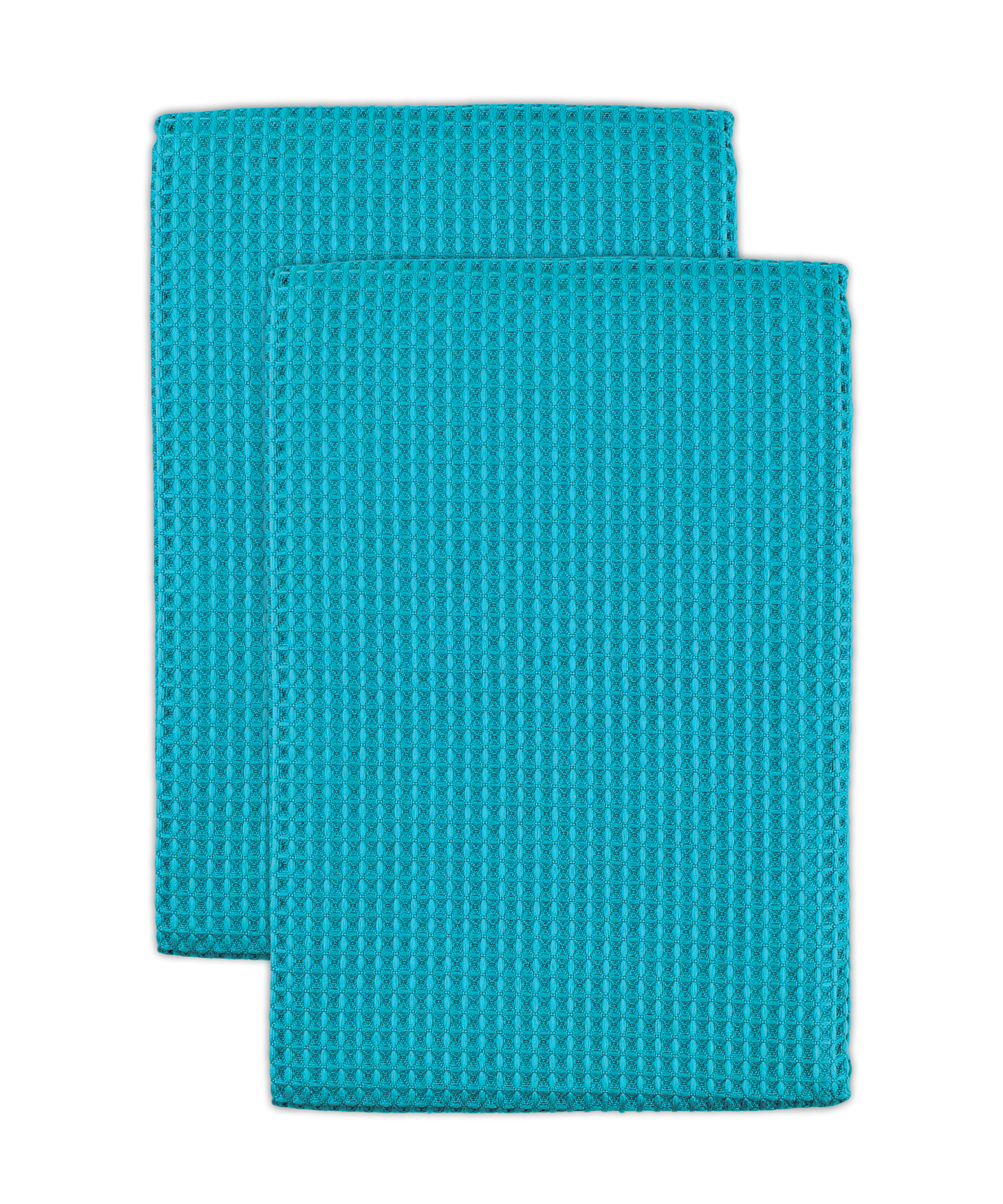 Sea Blue Microfiber Waffle Towels Set/2