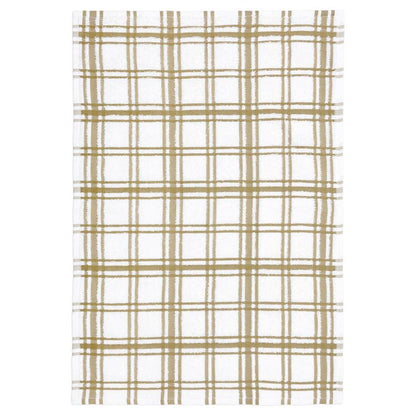 Khaki Terry Windowpane Towel