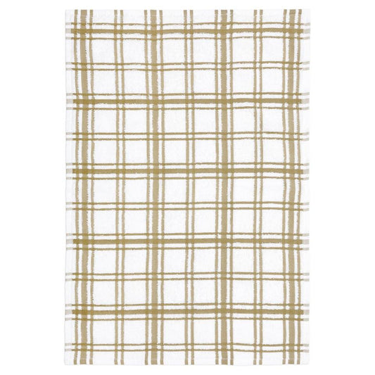 Khaki Terry Windowpane Towel