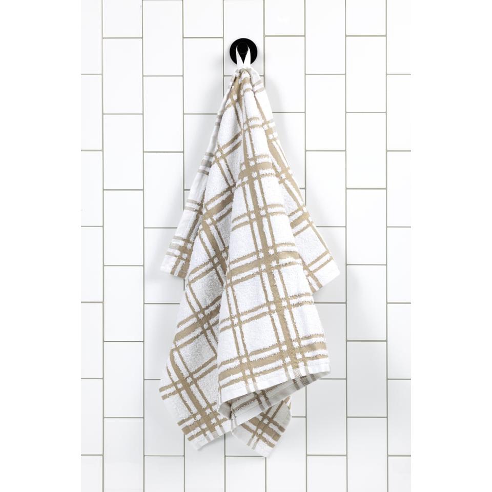 Khaki Terry Windowpane Towel