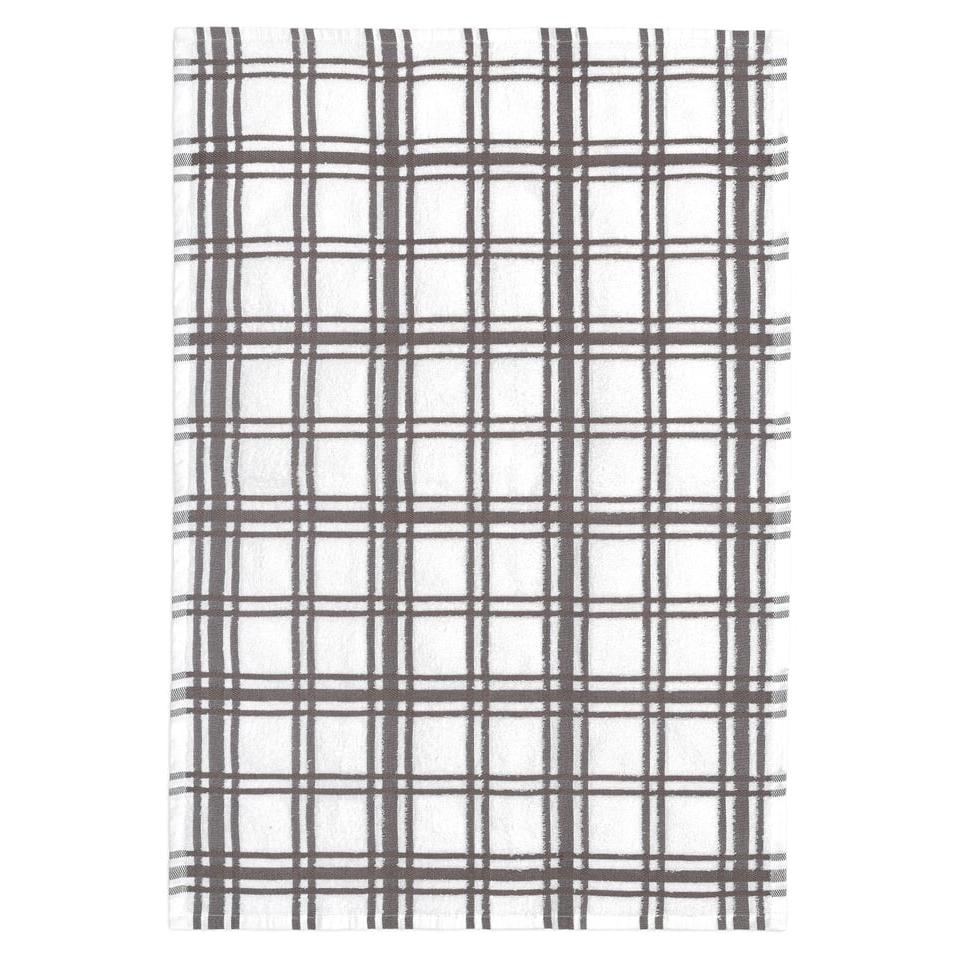 Stainless Windowpane Terry Towel