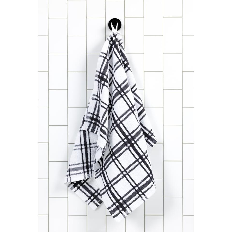Onyx Windowpane Terry Towel
