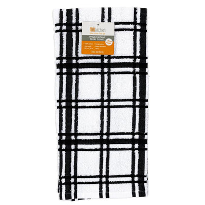 Onyx Windowpane Terry Towel