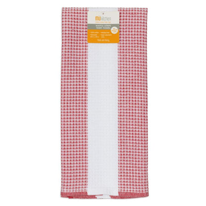 Crimson Waffle Terry Towel