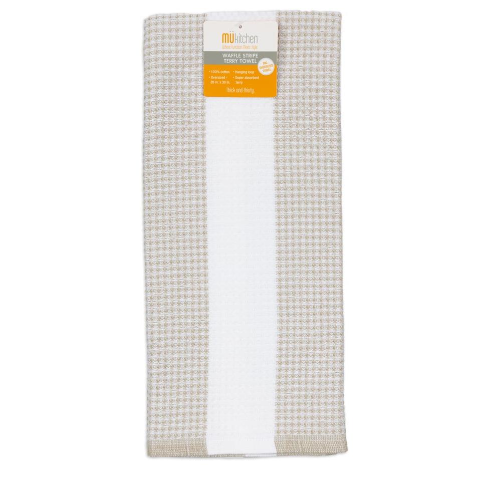 Khaki Waffle Terry Towel
