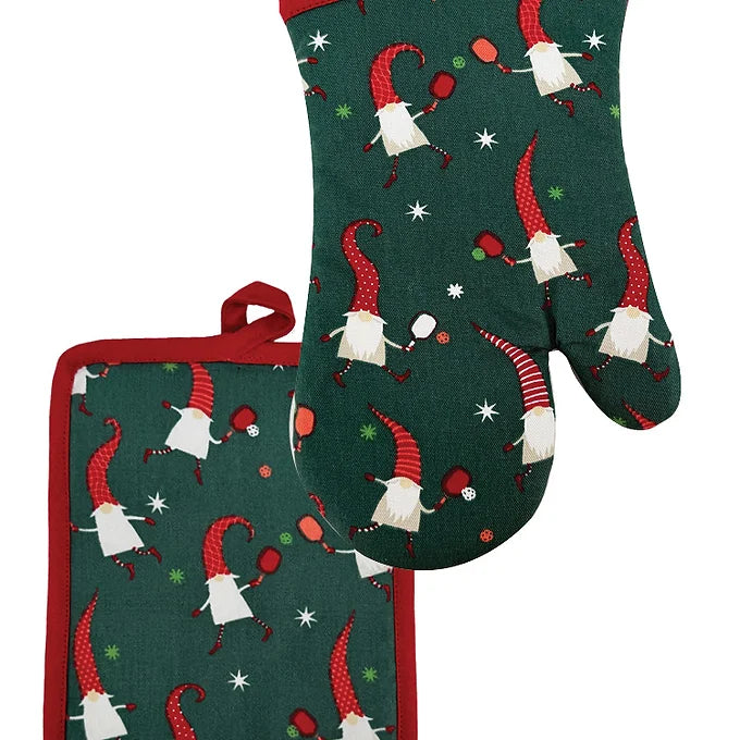 Pickleball Gnomes Oven Mitt & Potholder